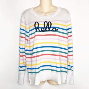 Time and Tru | Hello Multicolored Striped Sweater